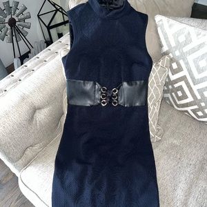 Bebe Mock Neck Sleeveless dress